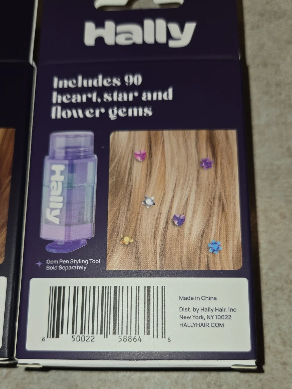 Hally Gem Pen Hair Gem Styling Set with 2 Refills NWT